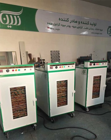 دستگاه میوه خشک کن کارگاه تست گروه صنعتی نگین