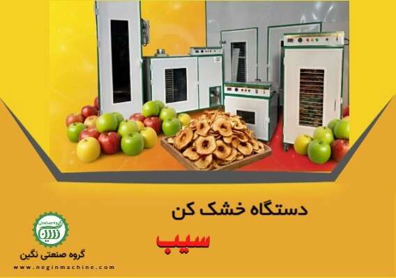 بنر دستگاه خشک کن سیب گروه صنعتی نگین